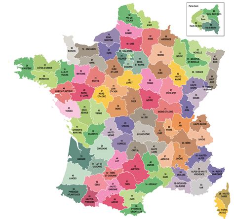 map of french departments 2022.